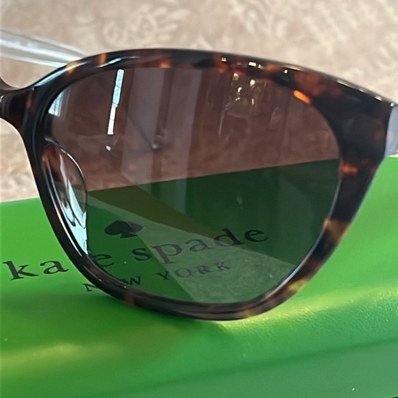Brand New Kate Spade Philippa Cat Eye Tortoise Polarized Sunglasses Brown Lens - Picture 14 of 16